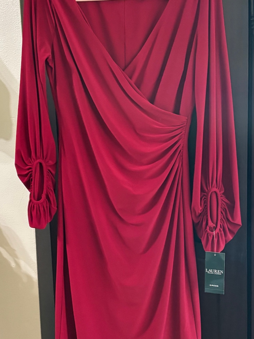 Lauren Ralph Lauren Garnet Sleeveless Gathered Dress
